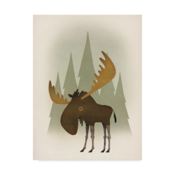 Trademark Fine Art Ryan Fowler 'Forest Moose' Canvas Art, 14x19 WAP06365-C1419GG